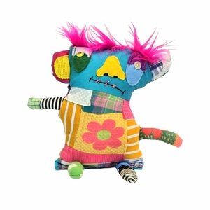 Patchwork Plush Monster Doll Handmade Gift for Kids Adults